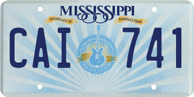 MS license plate CAI741