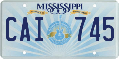 MS license plate CAI745