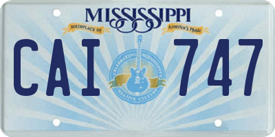 MS license plate CAI747