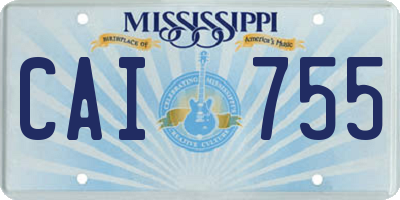 MS license plate CAI755