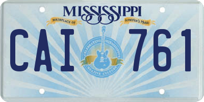 MS license plate CAI761