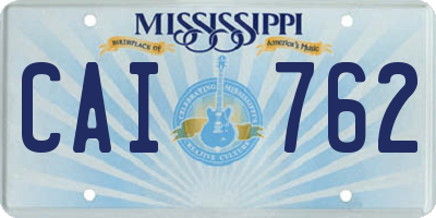 MS license plate CAI762