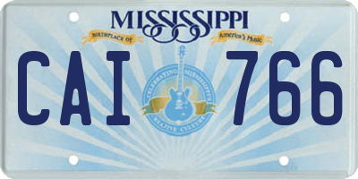 MS license plate CAI766