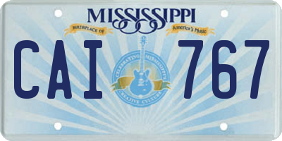 MS license plate CAI767