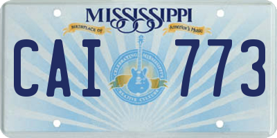MS license plate CAI773