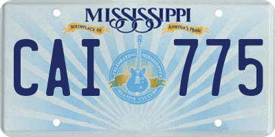 MS license plate CAI775