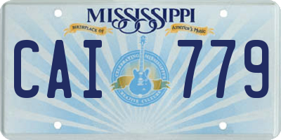 MS license plate CAI779