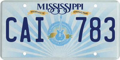 MS license plate CAI783