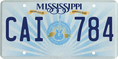 MS license plate CAI784