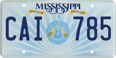 MS license plate CAI785