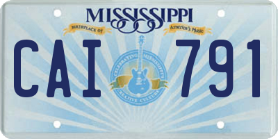 MS license plate CAI791