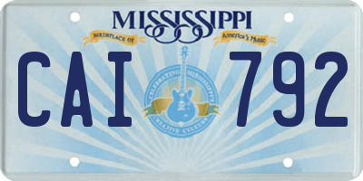 MS license plate CAI792