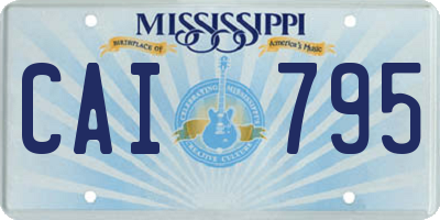 MS license plate CAI795