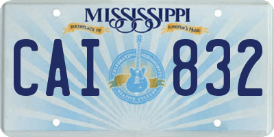 MS license plate CAI832