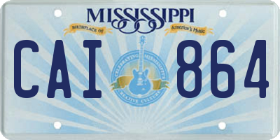 MS license plate CAI864