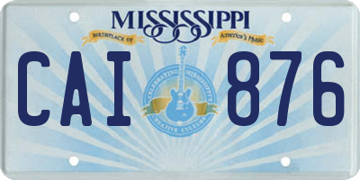 MS license plate CAI876