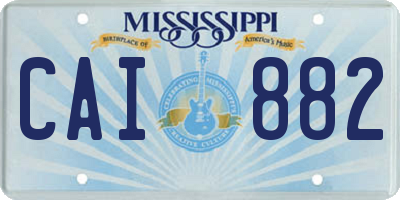 MS license plate CAI882