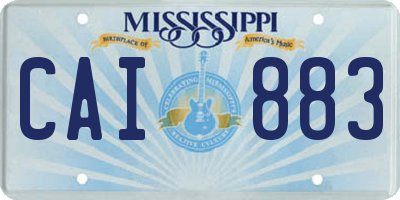 MS license plate CAI883