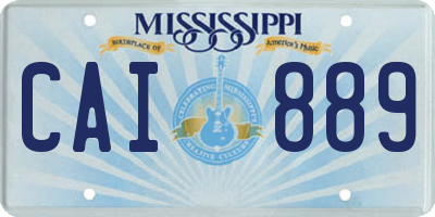 MS license plate CAI889