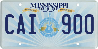 MS license plate CAI900