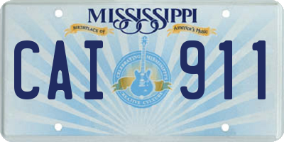 MS license plate CAI911