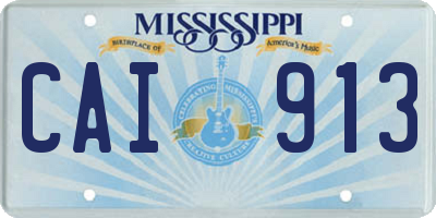 MS license plate CAI913