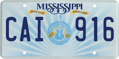 MS license plate CAI916