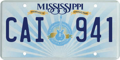 MS license plate CAI941