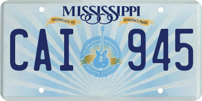 MS license plate CAI945