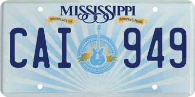 MS license plate CAI949