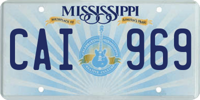 MS license plate CAI969