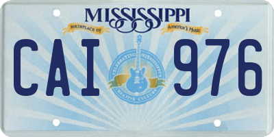MS license plate CAI976