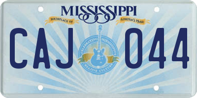MS license plate CAJ044