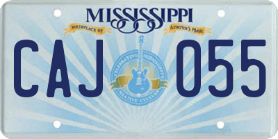MS license plate CAJ055