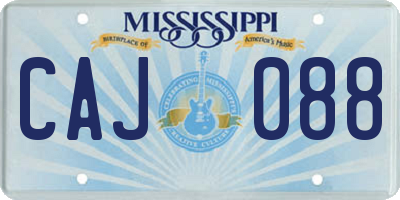 MS license plate CAJ088