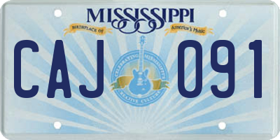 MS license plate CAJ091