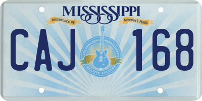MS license plate CAJ168