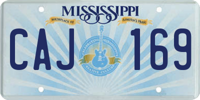MS license plate CAJ169