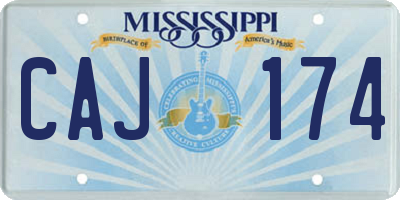 MS license plate CAJ174