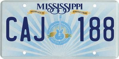 MS license plate CAJ188