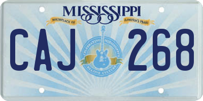 MS license plate CAJ268