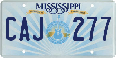MS license plate CAJ277