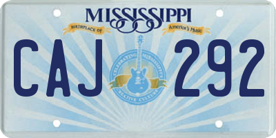 MS license plate CAJ292