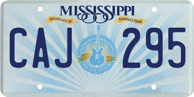 MS license plate CAJ295
