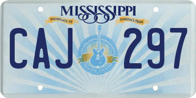 MS license plate CAJ297