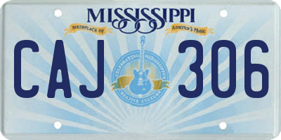 MS license plate CAJ306