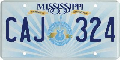 MS license plate CAJ324