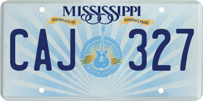 MS license plate CAJ327