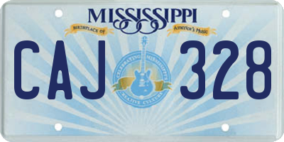MS license plate CAJ328