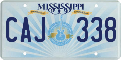 MS license plate CAJ338